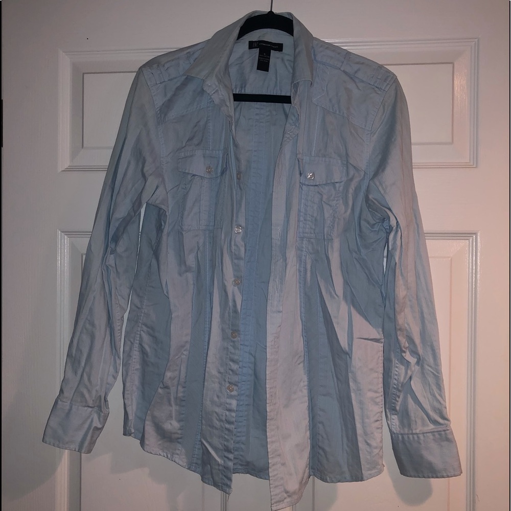 INC INTERNATIONAL CONCEPTS Light Blue Dress Shirt